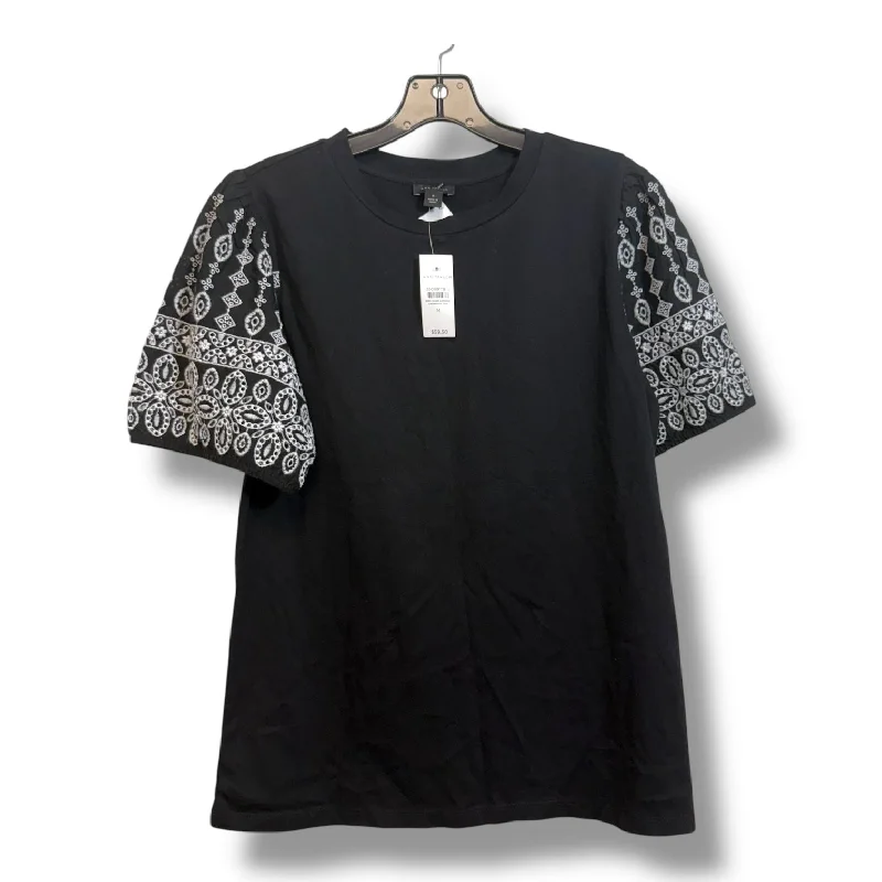Reduced Price Top Short Sleeve By Ann Taylor In Black, Size: M
