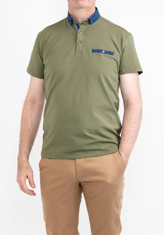 Advise Contrast Trim Polo Shirt, Green