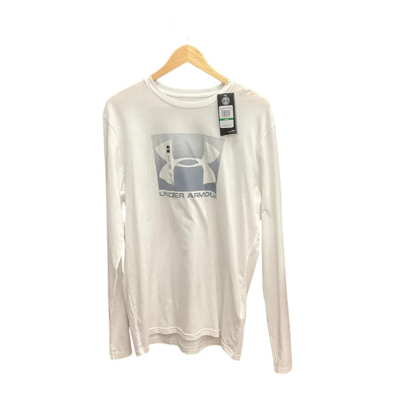 Unwind with Weekend Discounts Athletic Top Long Sleeve Crewneck By Under Armour In White, Size: L