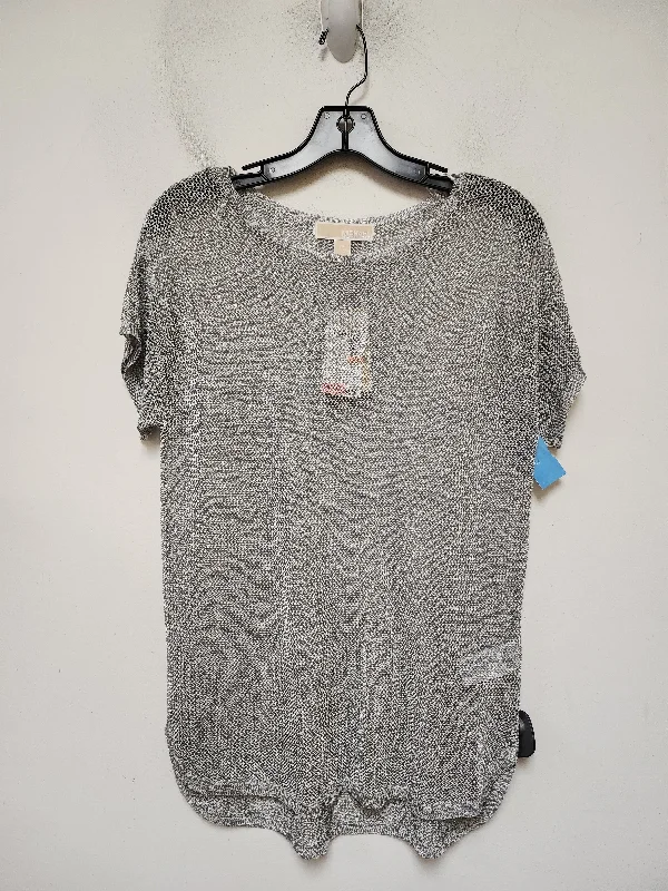 Weekend Deals That Spark Top Short Sleeve By Michael By Michael Kors In Silver, Size: S