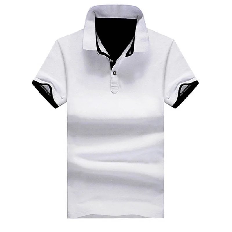 Contrast Placket Men's Polo Shirt