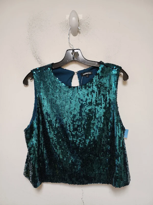 Weekend Offers That Dazzle Top Sleeveless By Express In Green, Size: L