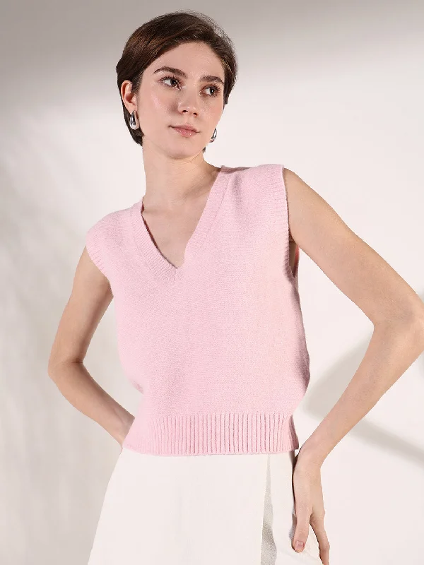 Unwind with Weekend Discounts Women Pink Solid Top