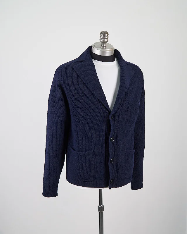 Re-Wool Knitwear Blazer With Moon Badge