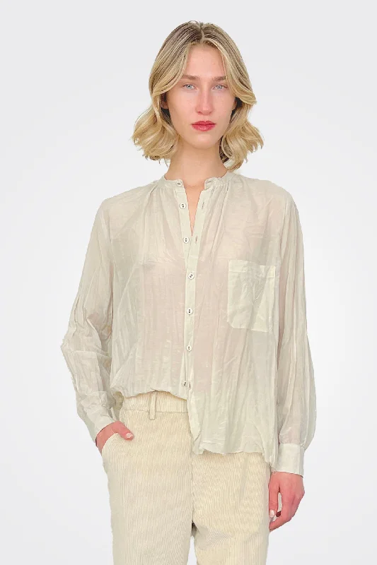 Weekend Shopping Bliss Cotton Silk Blouse - Ivory
