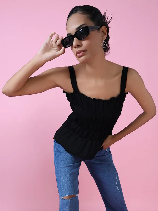 Weekend Offers That Shine Women Black Solid Top