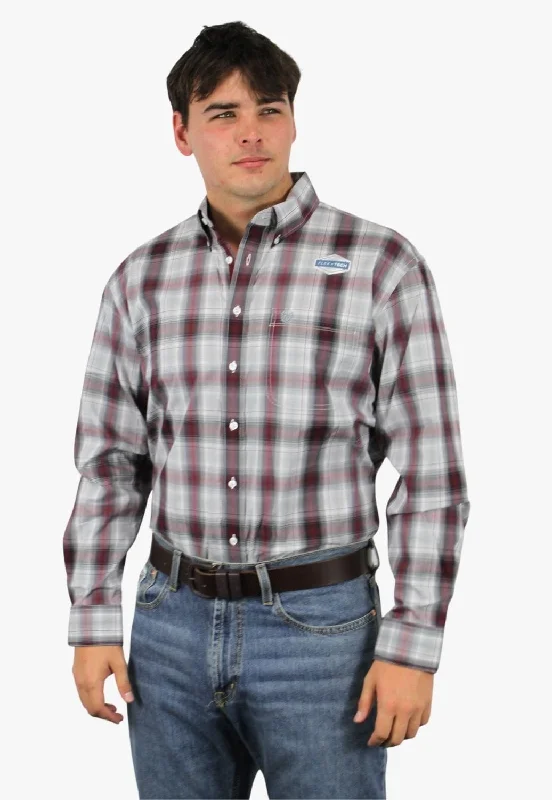 Rough Stock Mens Plaid Long Sleeve Shirt