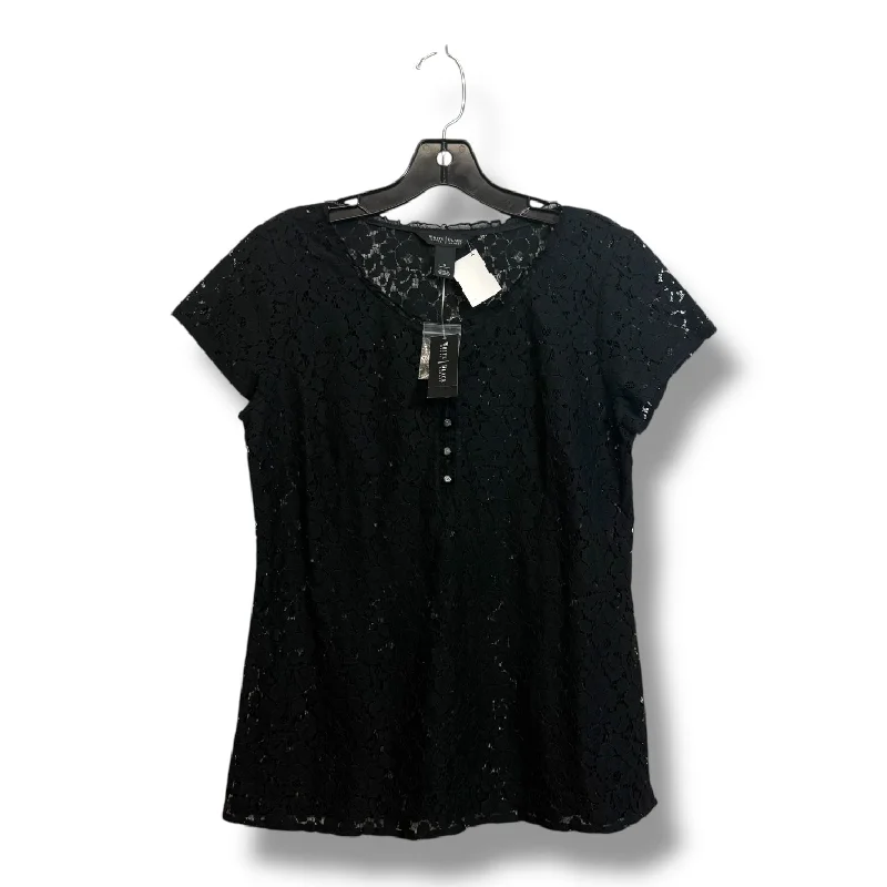 Super Bargain Top Short Sleeve By White House Black Market O In Black, Size: S
