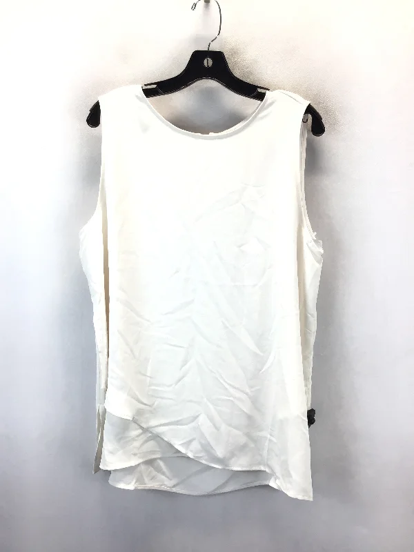 New Deal Blouse Sleeveless By Chicos In White, Size: Xl