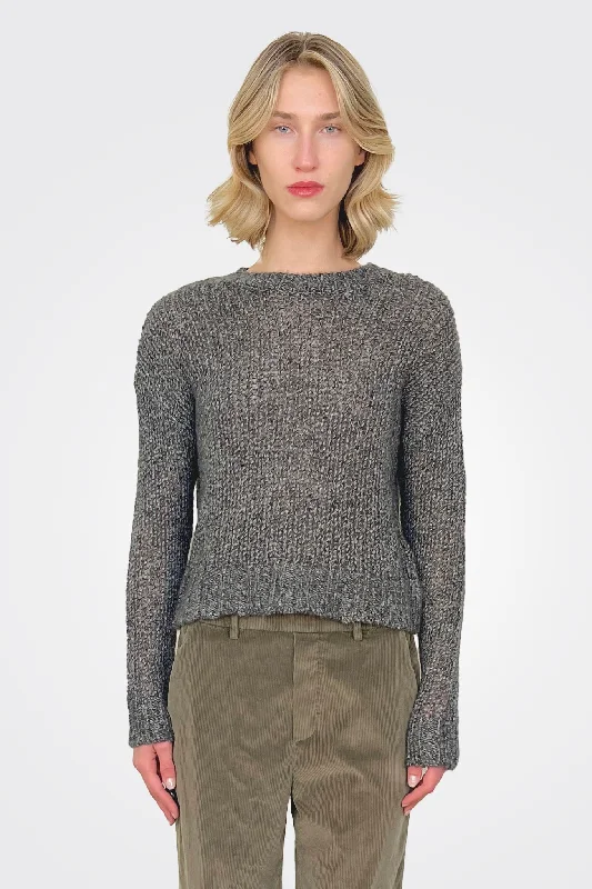 Year-End Clearance Open Gauge Crew Pullover - Graphite