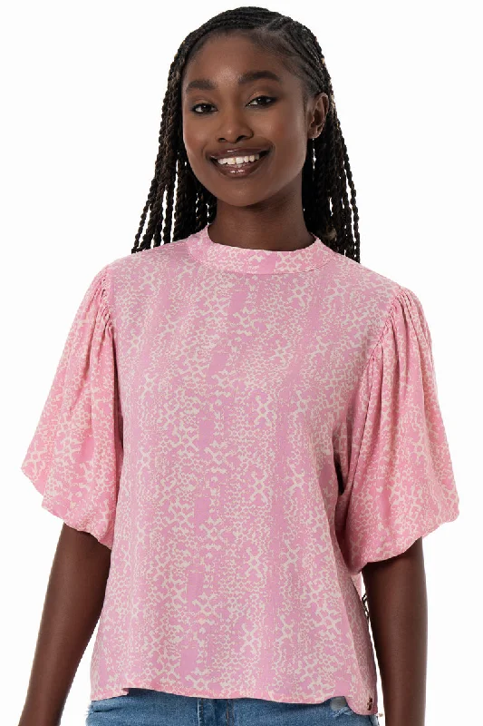 Weekend Bargains Galore Hi-Neck Shift Top _ 154566 _ Pink