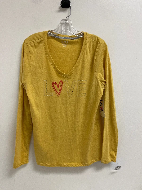 Weekend Deals That Dazzle Top Long Sleeve By Clothes Mentor In Yellow, Size: L