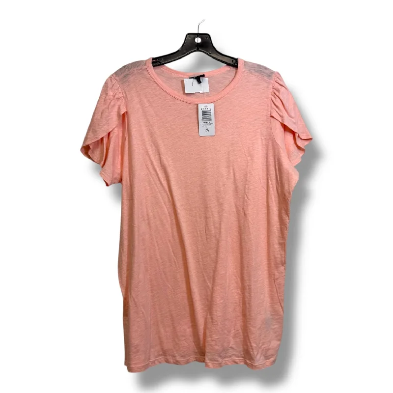 New Deal Top Short Sleeve By Torrid In Peach, Size: 1x