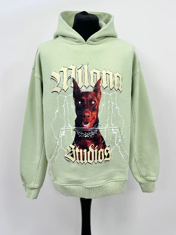 Matcha Green Heavyweight Graphic Hoodie.