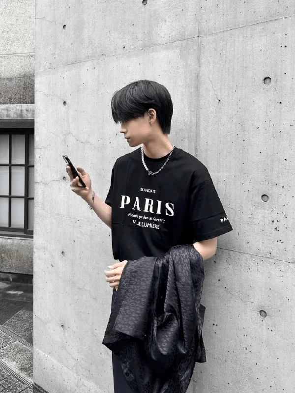 [luxe__05] print round neck t-shirt NA716