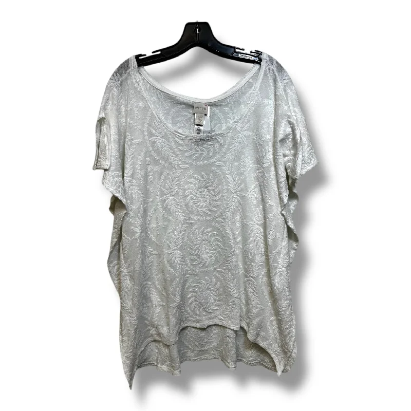 Weekend Deals That Please Top Short Sleeve By Chicos O In White, Size: s/m