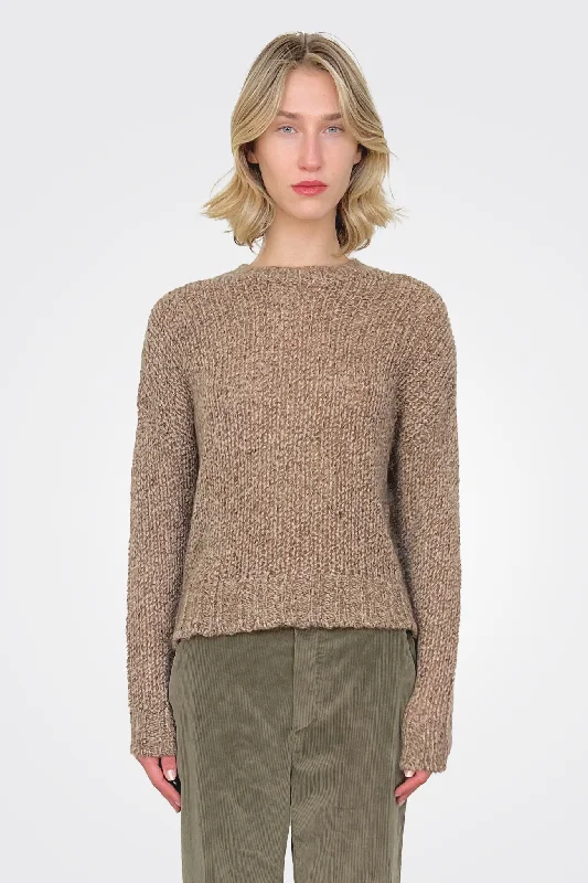 Today's Deal Open Gauge Crew Pullover - Brownstone