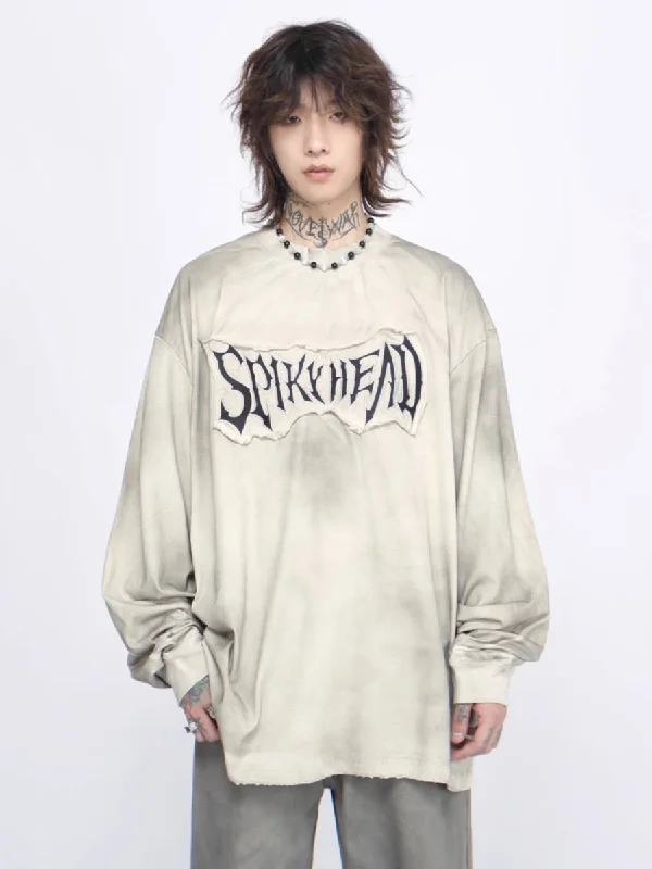 【Mz】washed long-sleeved T-shirt na1381