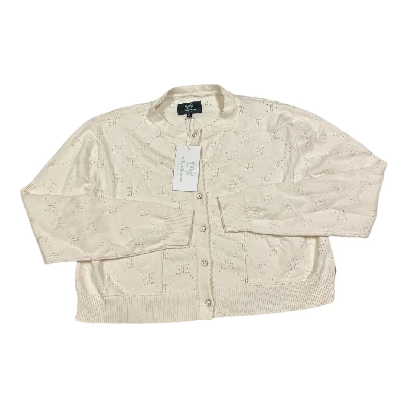 Weekend Specials to Snag Sweater Cardigan By Cmc In Cream, Size: 3x