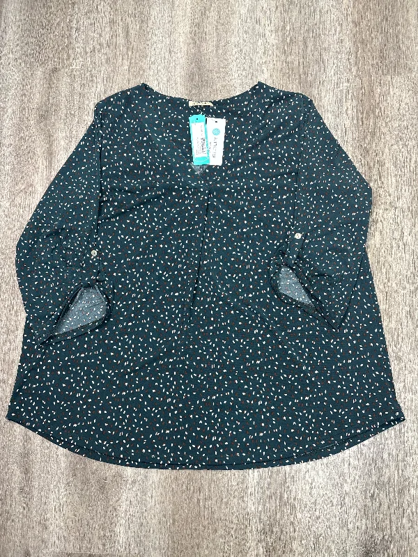 Weekend Offers That Impress Blouse 3/4 Sleeve By Beacon In Green, Size: 2x