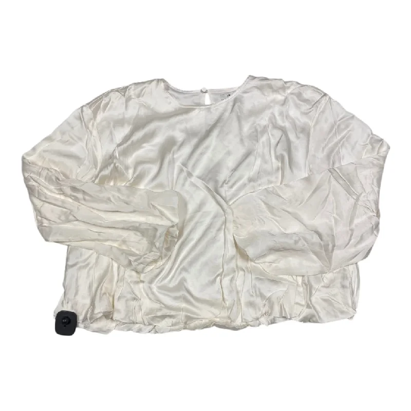 Weekend Bargains to Celebrate Top Long Sleeve By Madewell In Ivory, Size: 8