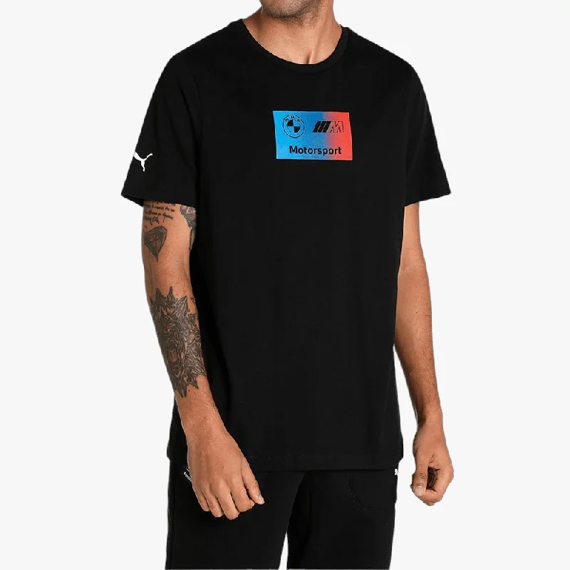 Puma Mens Bmw Mms Logo Short Sleeve Tee+ Black