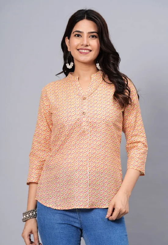 Weekend Discounts to Relish Women Elegant Printed Cotton Top
