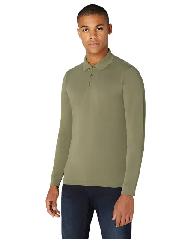 ID24689-Remus Khaki Long Sleeve Polo Shirt