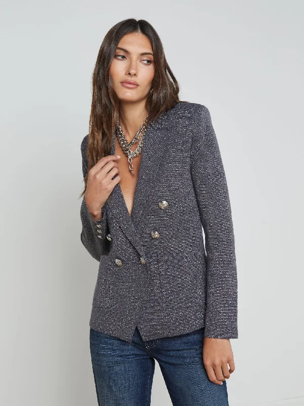 Special Offer Kenzie Metallic Knit Blazer - Dark Shadow