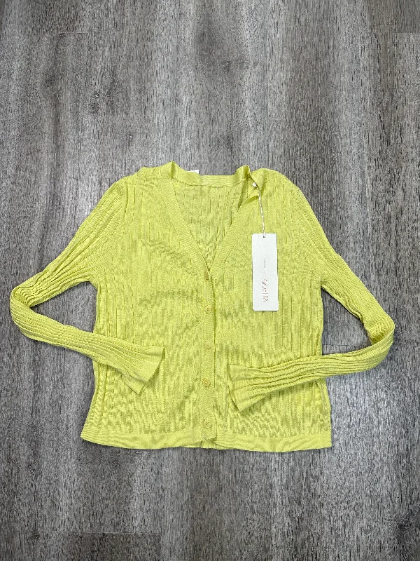 Weekend Price Cuts Galore Cardigan By Goelia In Yellow, Size: L