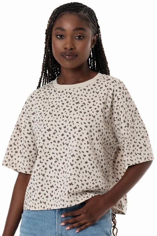 Weekend Offers That Shine Boxy T-Shirt _ 154366 _ Stone