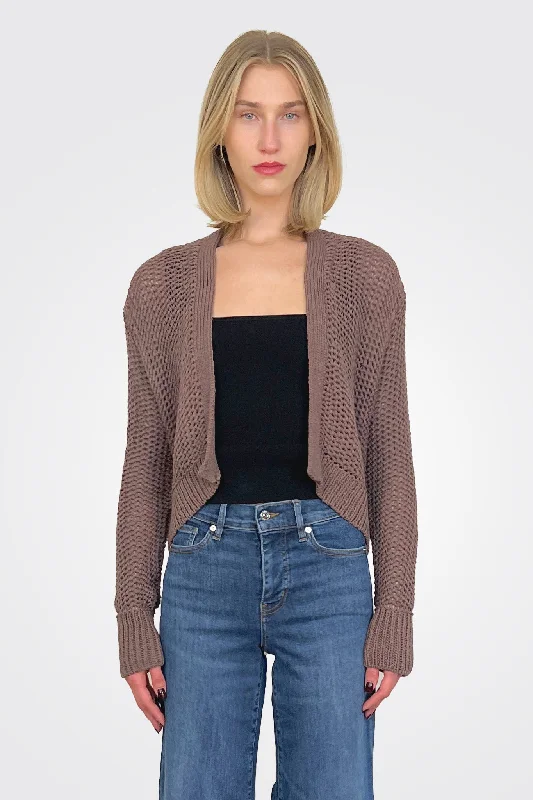 Weekend Bargains Await You Maura Cropped Cardi - Dark Dusk