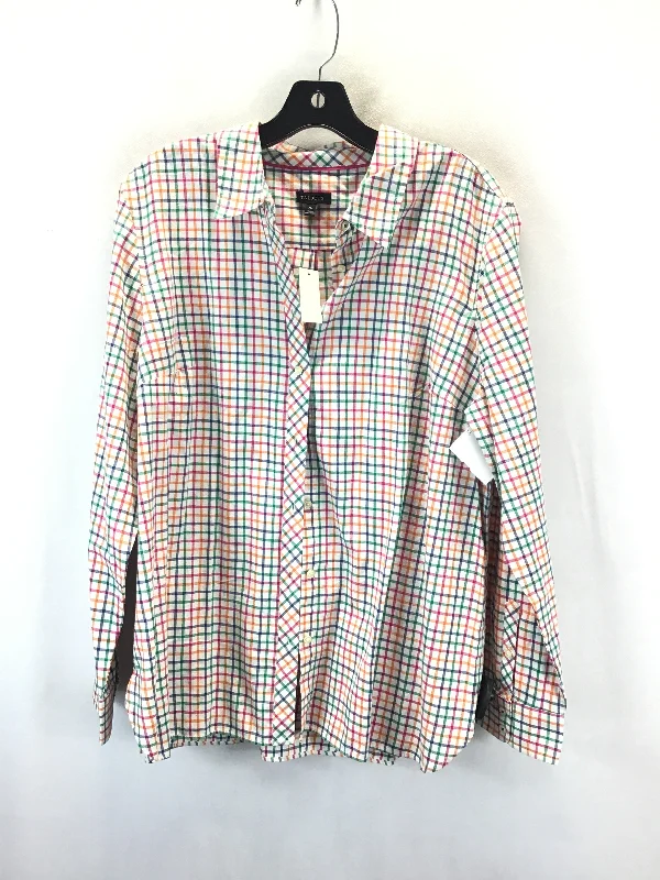 Weekend-Only Price Drops Top Long Sleeve By Talbots In Rainbow Print, Size: Xl