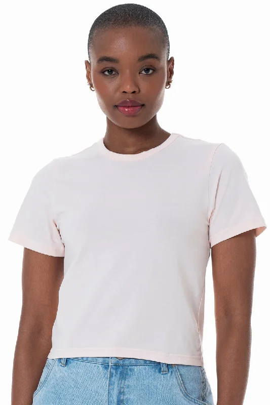 Steals and Deals Hi-Neck Fitted T-Shirt _ 156417 _ Pink