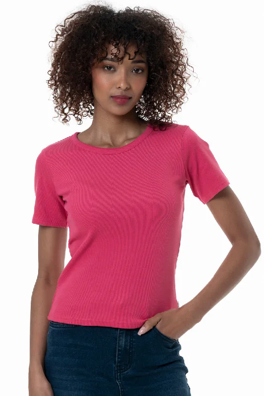 Best Seller Ribbed T-Shirt _ 152258 _ Pink