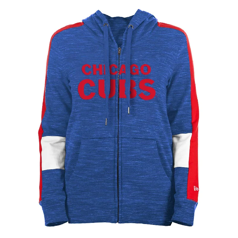 Chicago Cubs Women's Two Side Full-Zip Hooded Sweatshirt