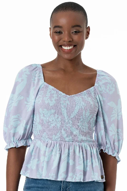 Weekend Deals That Wow Puff Sleeve Top _ 152235 _ Lilac