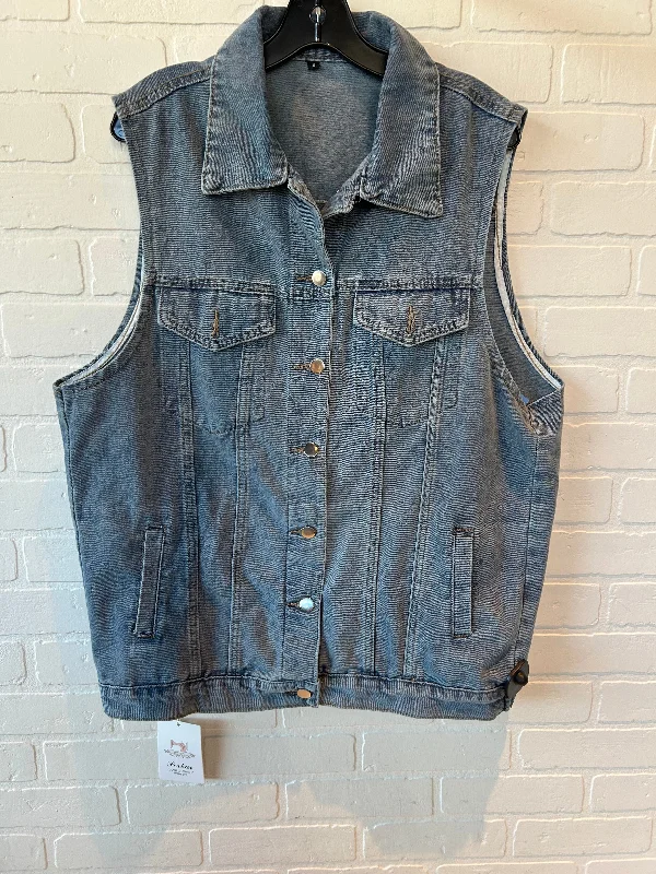 Weekend Bargains to Savor Vest Other By Clothes Mentor In Blue Denim, Size: S