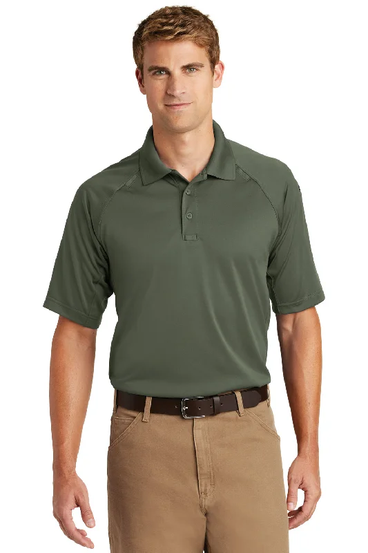 CornerStone Mens Select Tactical Moisture Wicking Short Sleeve Polo Shirt - Tactical Green