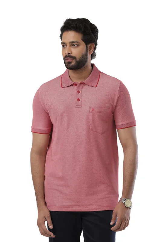 Golf Polo - Cherry Red T-Shirts For Men | Ariser