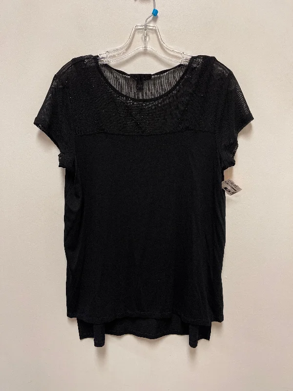 Weekend Bargains to Relish Top Short Sleeve By Cable And Gauge In Black, Size: L