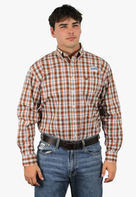 Rough Stock Mens Plaid Long Sleeve Shirt