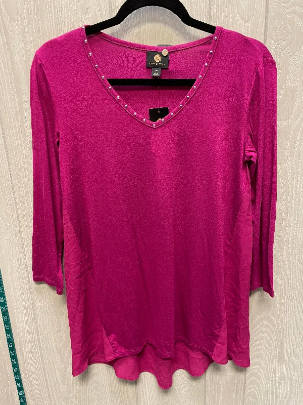 Top Pick Top Long Sleeve By Collective Concepts In Purple, Size: Xs