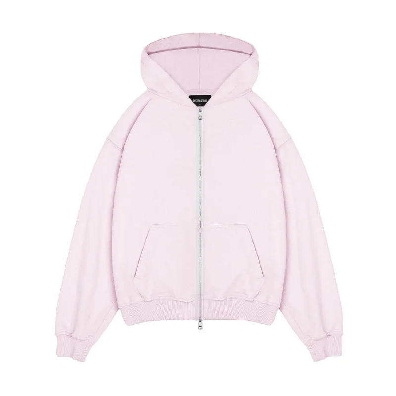 Zip Hoodie - Light Pink