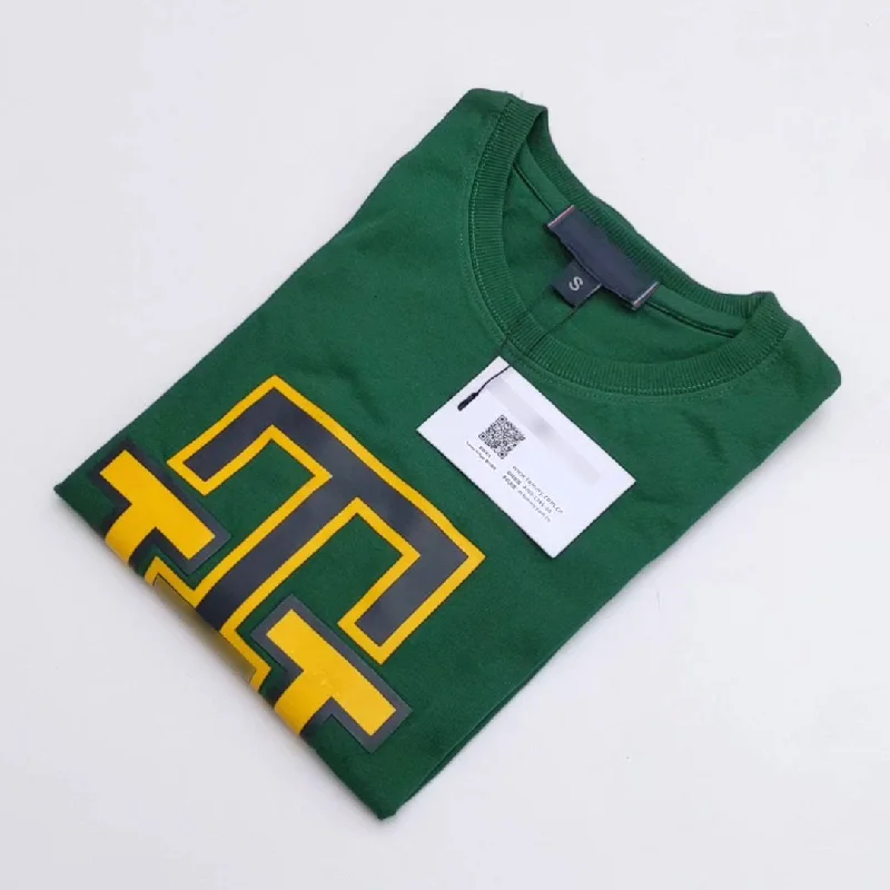 TM - Men 'Green' Logo  Rubberized Printed T-Shirt TM684