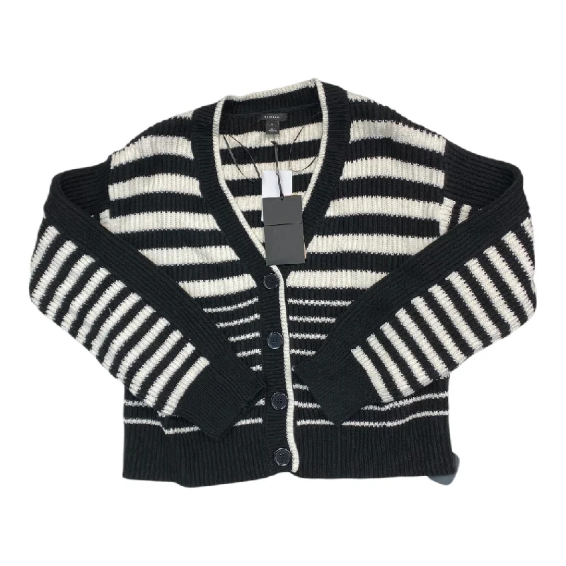 Time-Limited Offer Sweater Cardigan By Halogen In Black & White, Size: M
