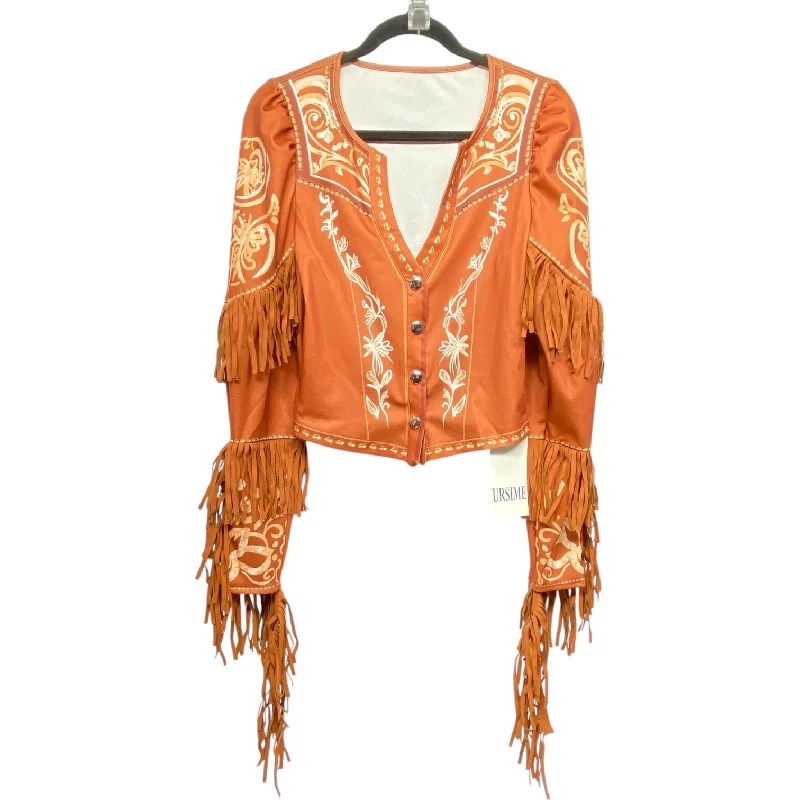 Weekend Specials Just for You Top Long Sleeve By Ursime In Brown, Size: M