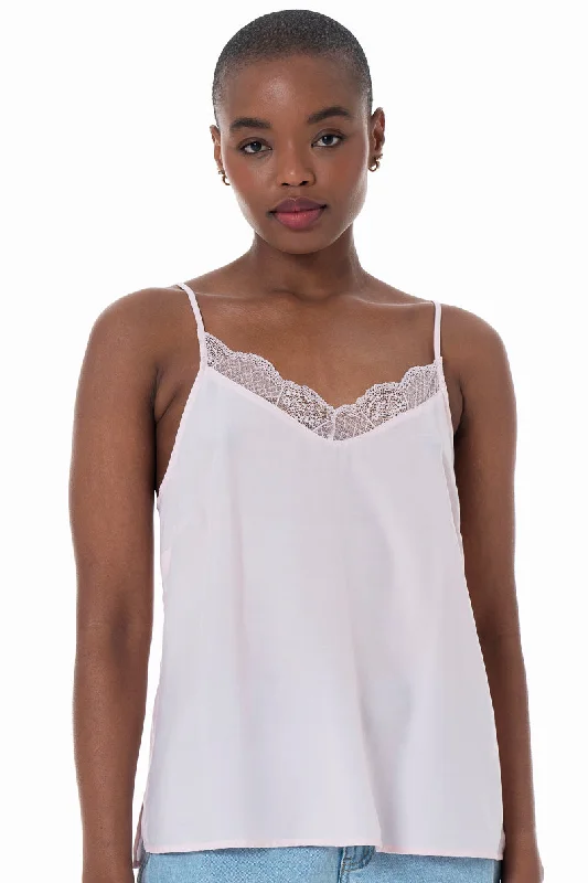 Weekend Bargains to Relish Lace Trim Cami _ 152245 _ Light Pink