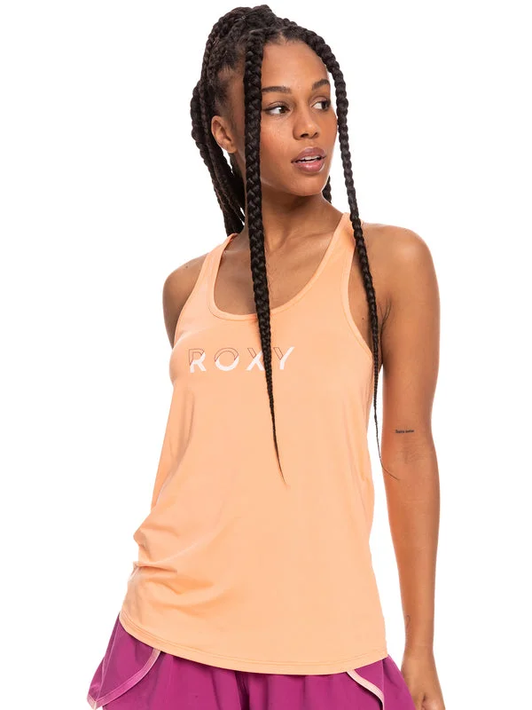 Roxy Ladies Rock Non Stop Workout Vest Top - Cantaloupe