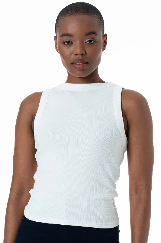 Weekend Specials to Indulge In Knit Tank Top _ 152285 _ Optic White